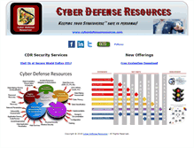 Tablet Screenshot of cyberdefenseresources.com